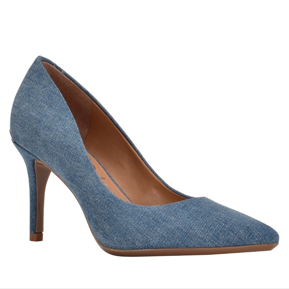 Calvin Klein Blue Denim Heels